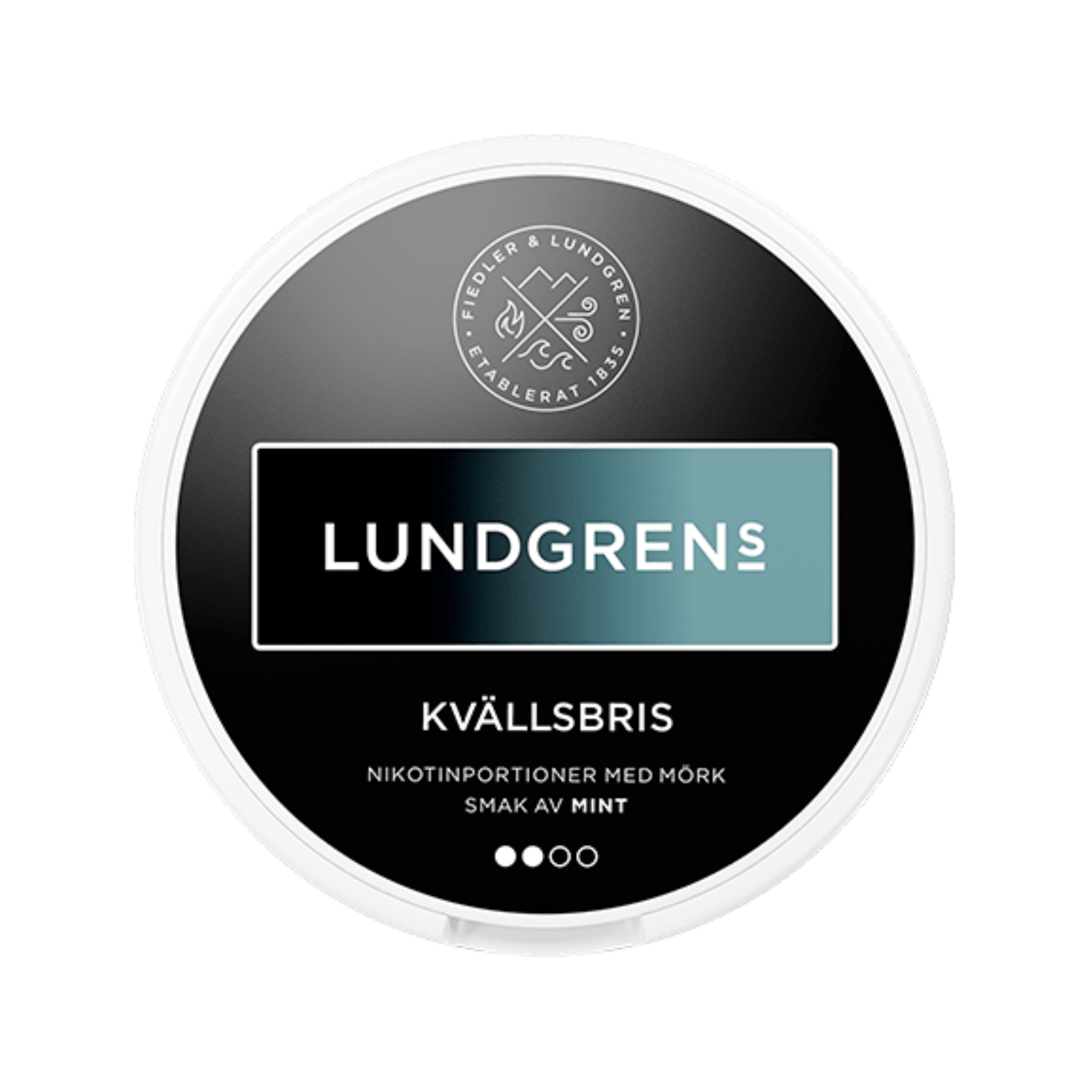 Lundgrens Kvällsbris nicotine pouch can – Large dry, 8 mg, 21 pouches