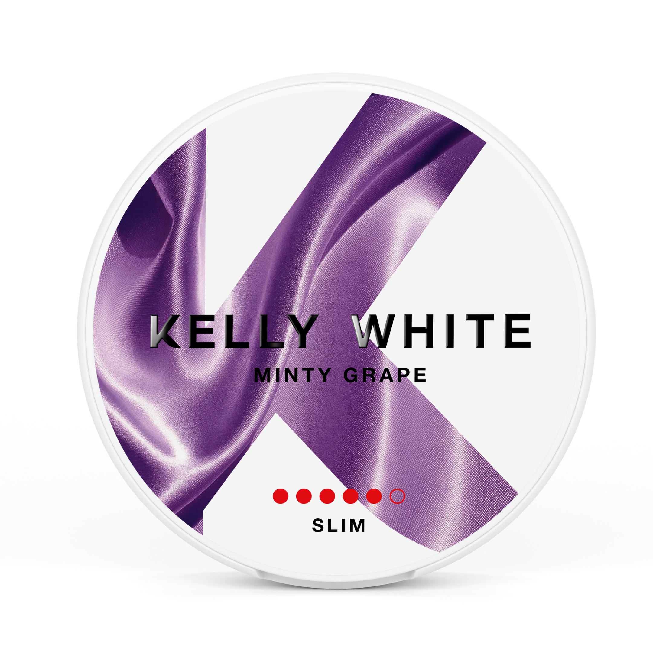 Kelly White MINTY GRAPE Slim Extra Strong nicotine pouches 10mg can