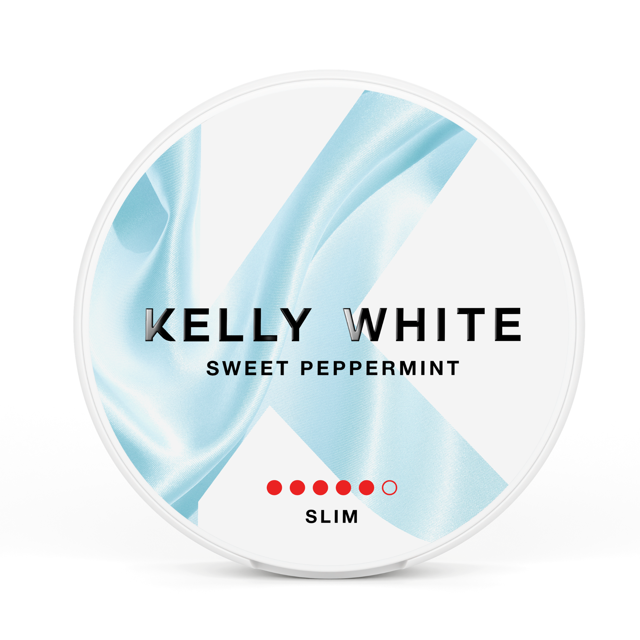 Kelly White Sweet Peppermint Extra Strong slim nicotine pouches can, 10mg, 20 pouches