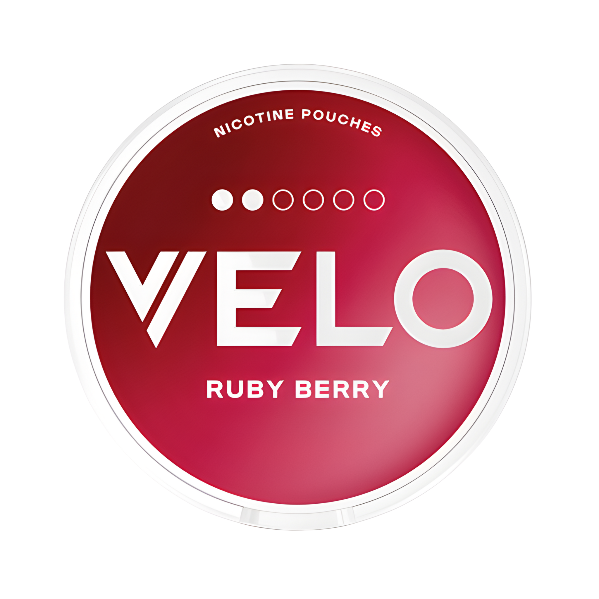 VELO Ruby Berry nicotine pouch can – Slim, 6mg, 20 pouches