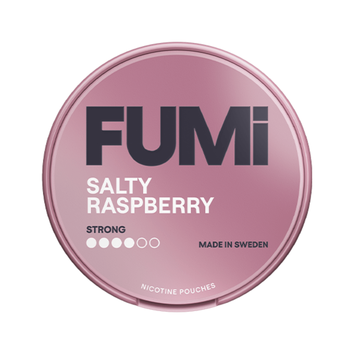 FUMi Salty Raspberry Strong nicotine pouch can – slim dry, 8 mg, 20 pouches