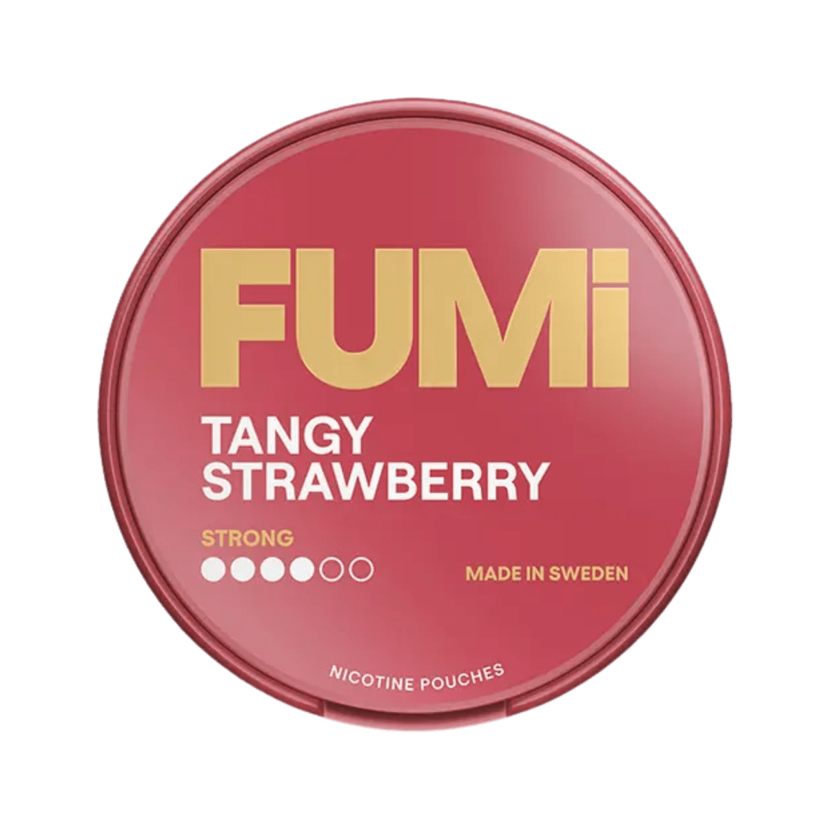 FUMi Tangy Strawberry Strong nicotine pouch can – Slim dry, 8mg, 20 pouches