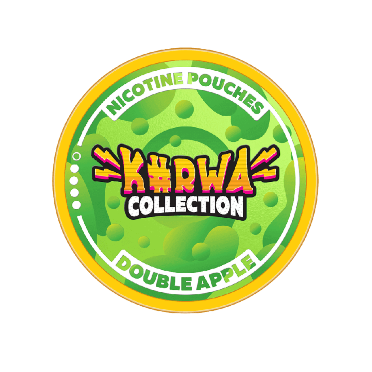 Kurwa Double Apple nicotine pouch can – Slim, 12mg, 20 pouches