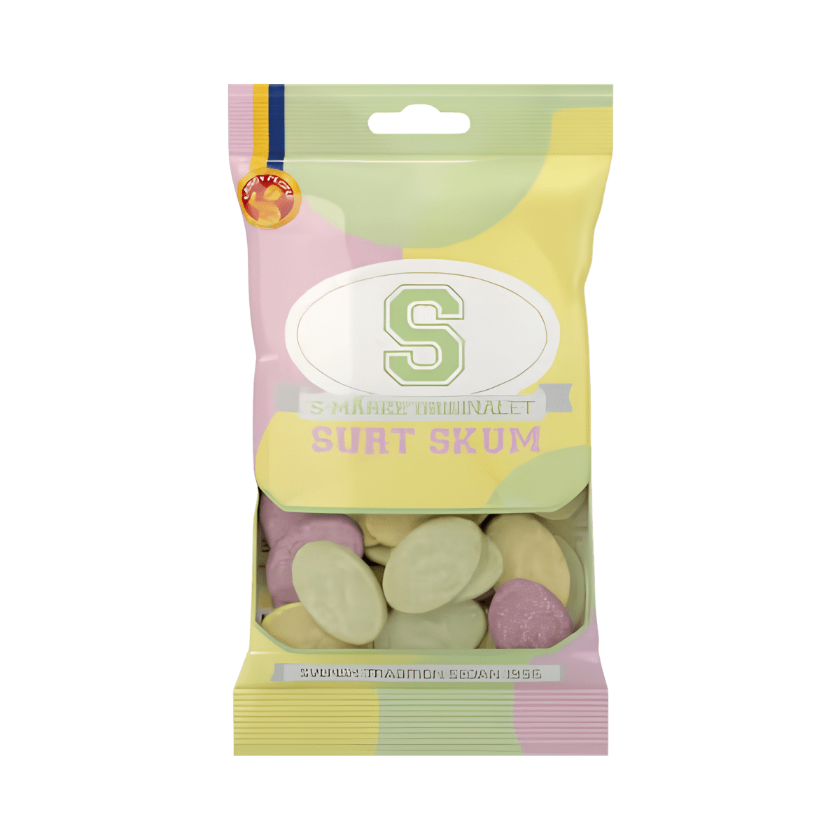S - märke Sour Foam Candy 70g - Pouchland