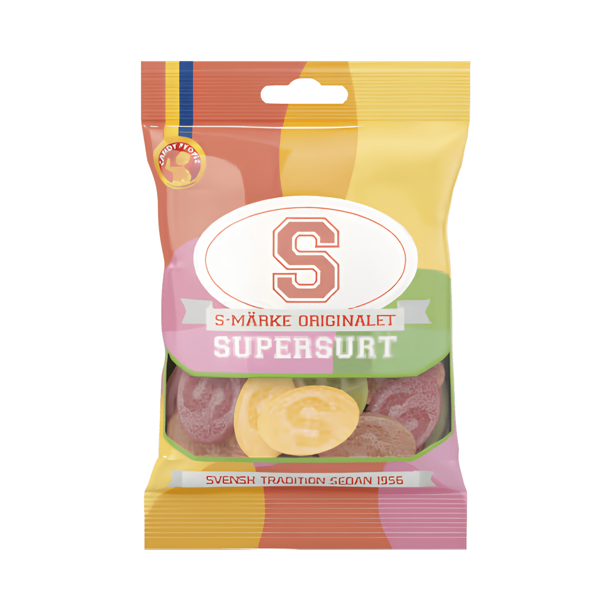 S - märke Super Sour 80g - Pouchland