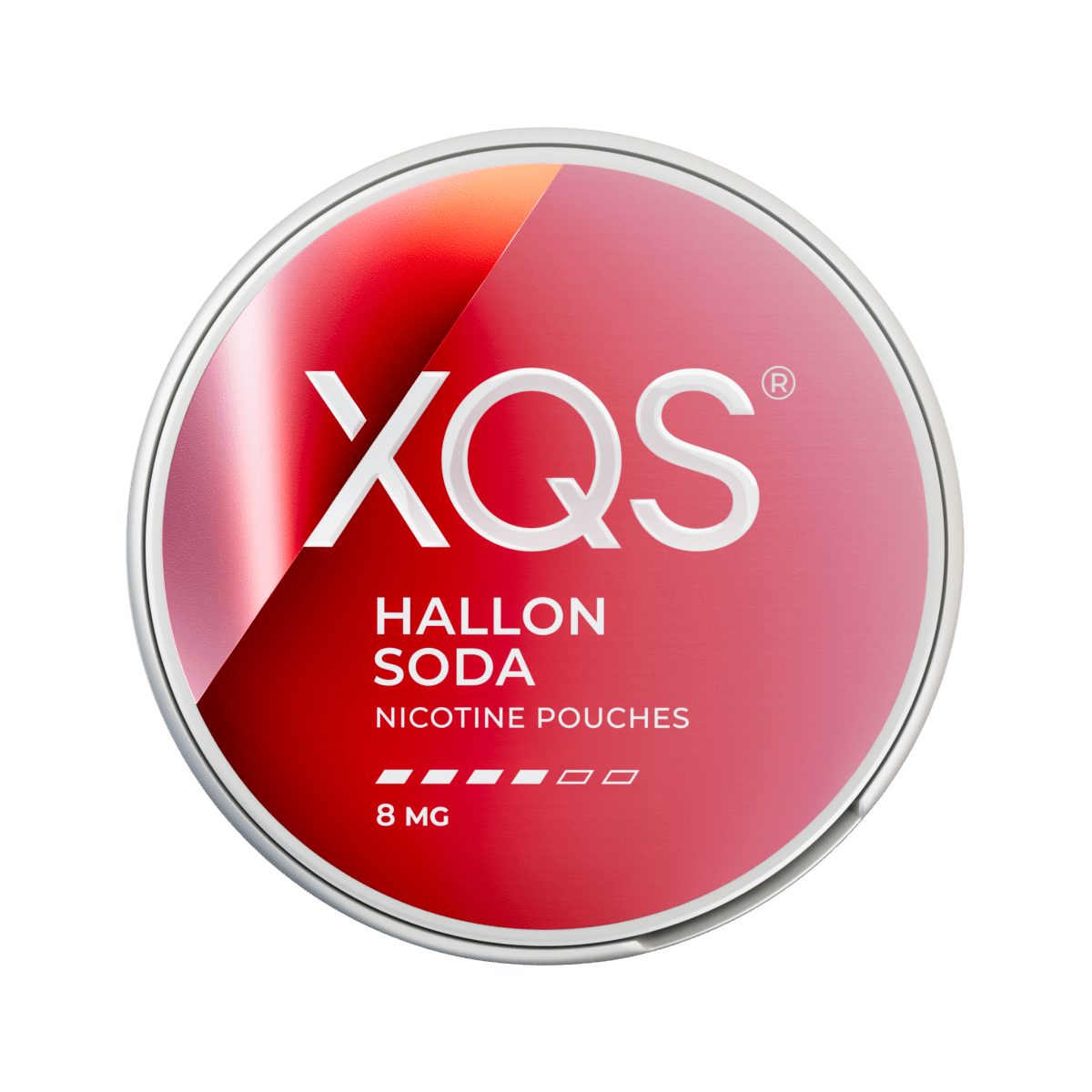XQS Hallonsoda nicotine pouch can – Slim moist, 8mg, 20 pouches