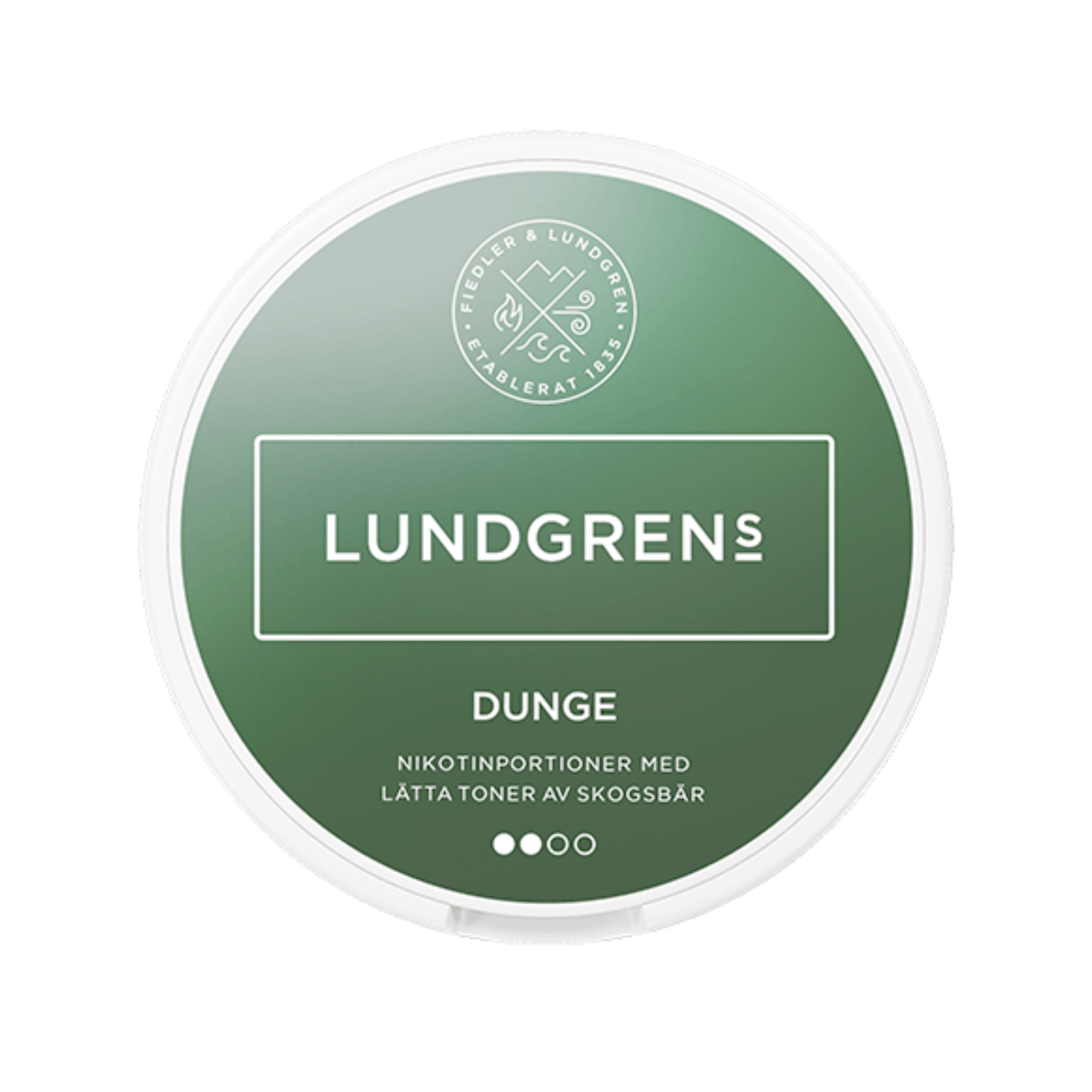 Lundgrens Dunge nicotine pouch can – Large dry, 8mg, 21 pouches