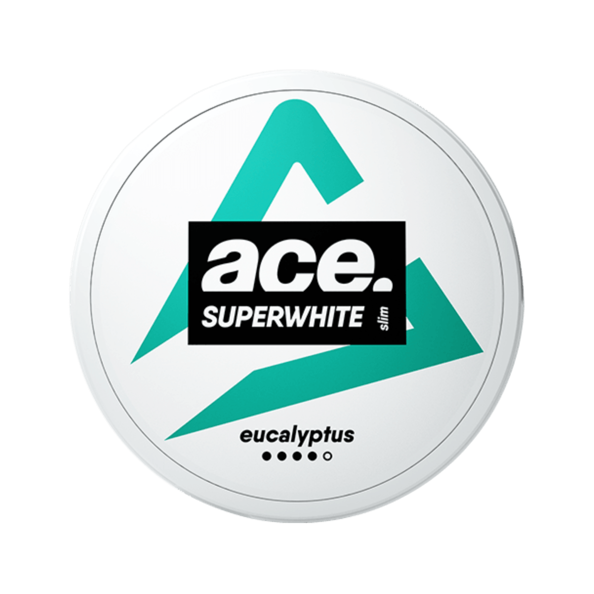 ACE Eucalyptus nicotine pouch can – slim all-white, 6 mg, 20 pouches