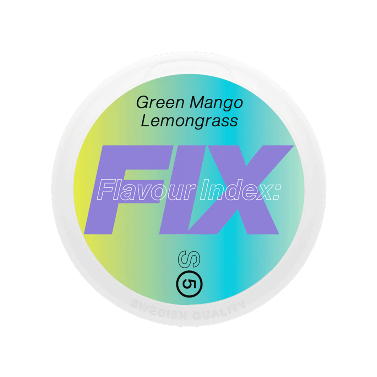 Fix Green Mango Lemongrass nicotine pouch can – Slim dry, 11.5 mg, 20 pouches