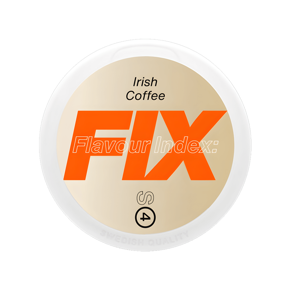 Fix Irish Coffee S4 nicotine pouch can – Slim dry, 11.2mg, 20 pouches