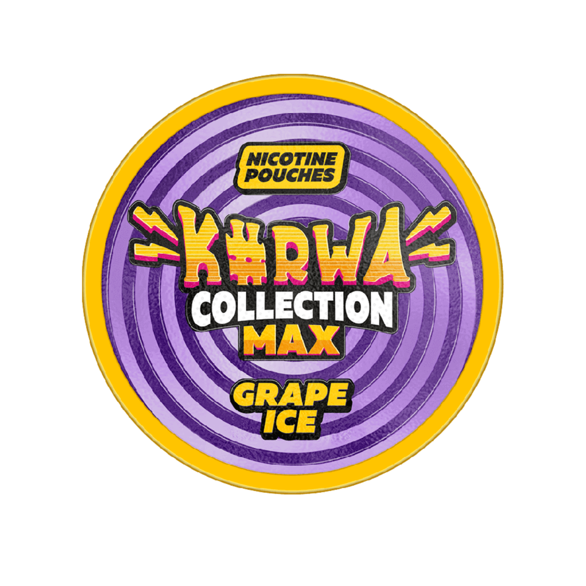 Kurwa Grape Ice MAX nicotine pouch can – Slim, 43mg, 20 pouches