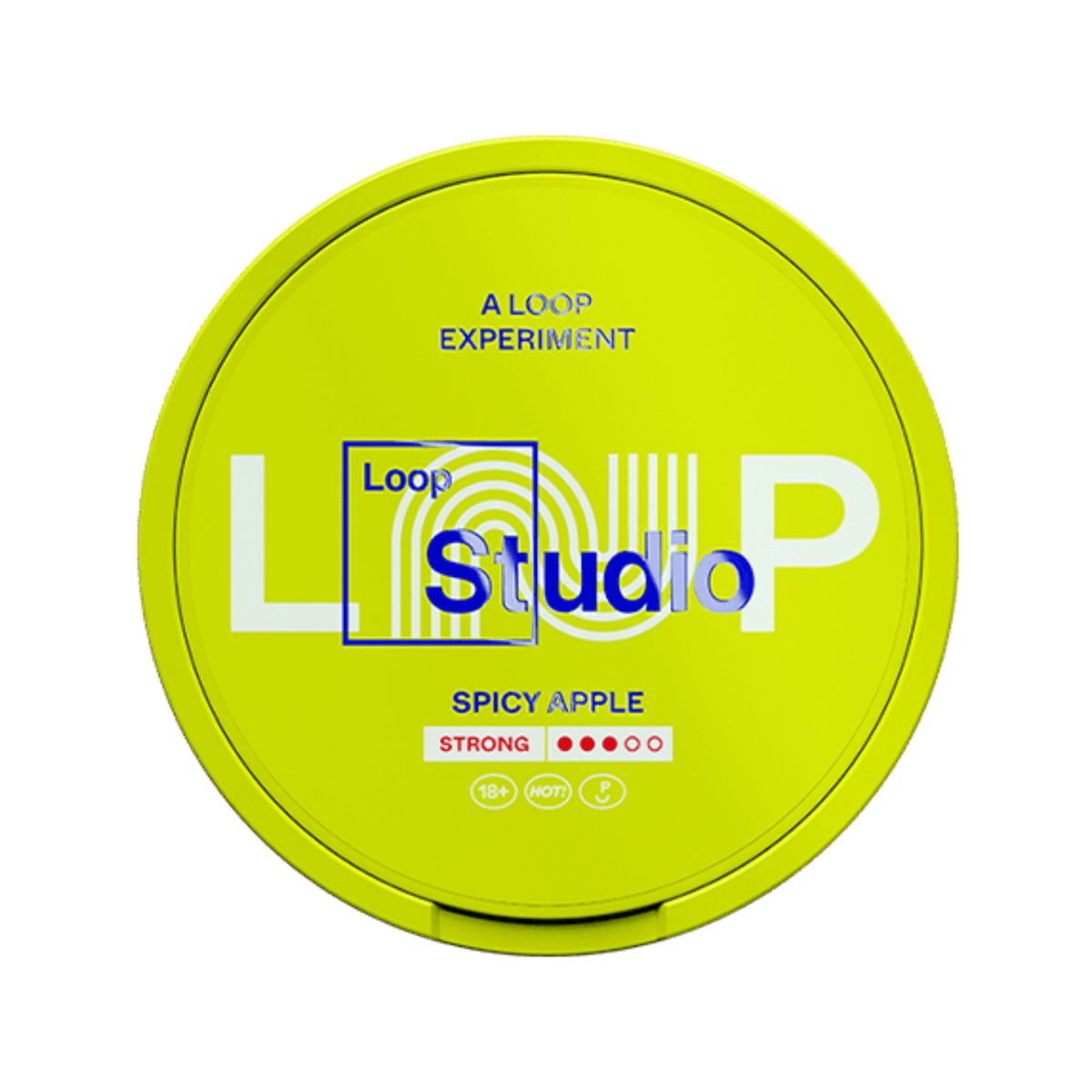 LOOP Spicy Apple Strong nicotine pouch can – slim semi-moist, 9.4mg, 20 pouches