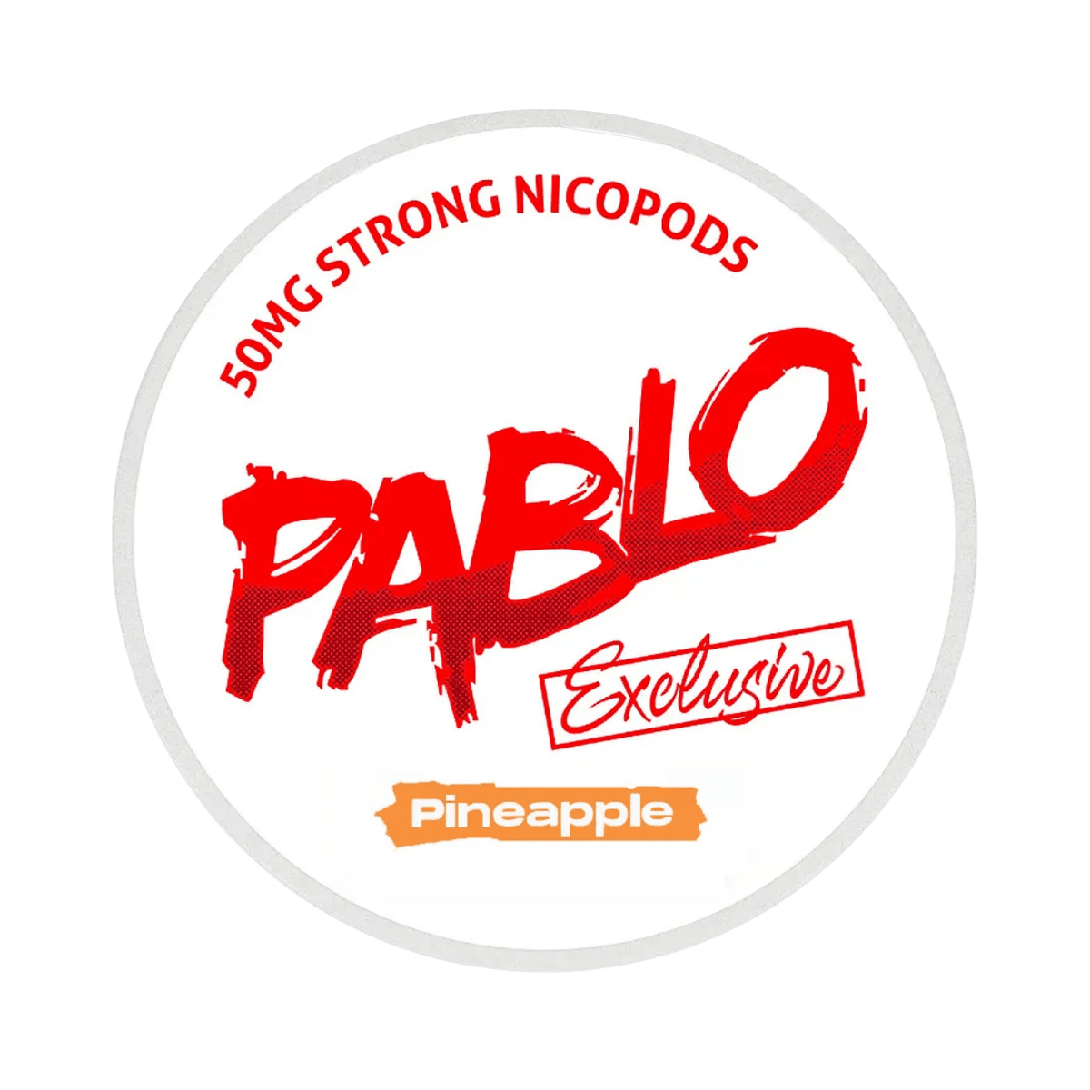 Pablo Exclusive Pineapple 50mg nicotine pouch can – Slim moist, 30mg, 20 pouches
